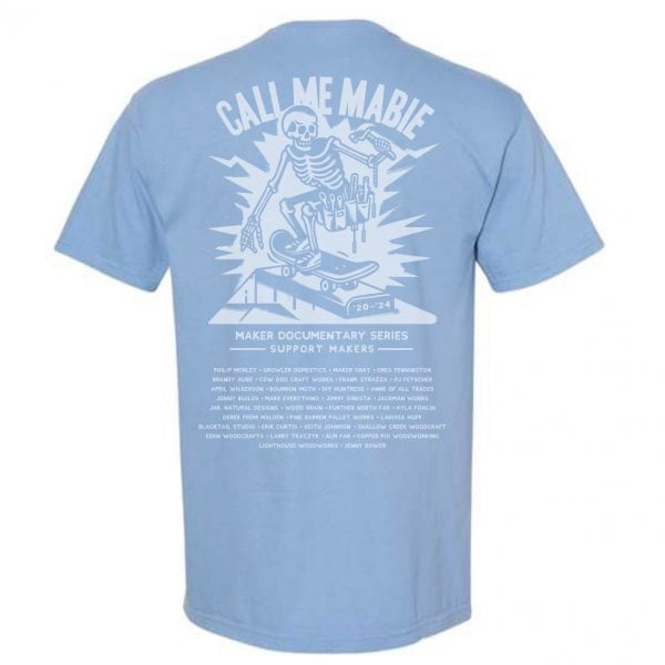 call me mabie tour 2024 shirt blue back