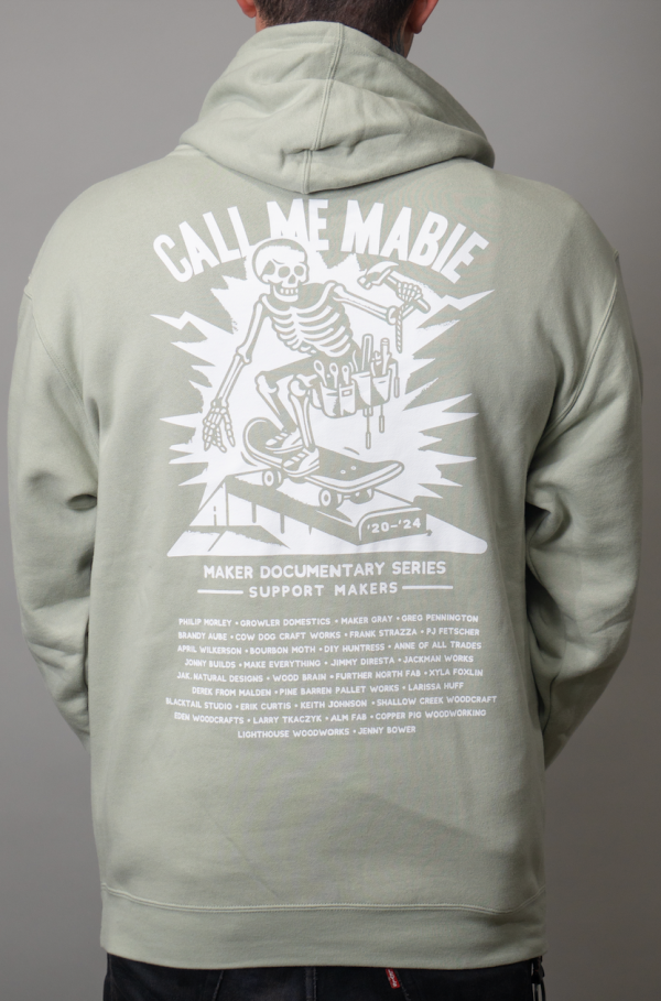 hoodie call me mabie sage back